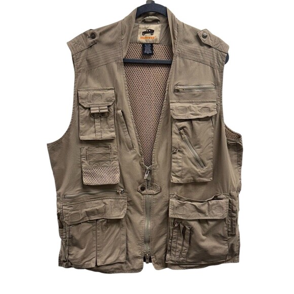 Humvee Size XL Outdoor Shooting Fishing Vest Many Pockets Front Zipper Closure - Picture 1 of 10